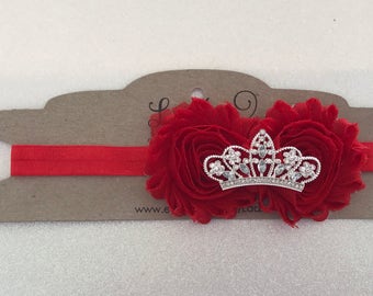 Princess Elena inspired headband-red crown headband-red birthday crown- red birthday headband