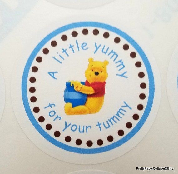 Winnie the Pooh Stickers A Little Yummy For Your Tummy Baby