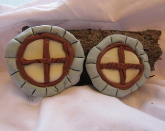 Faerie glow windows, pair of magical windows,