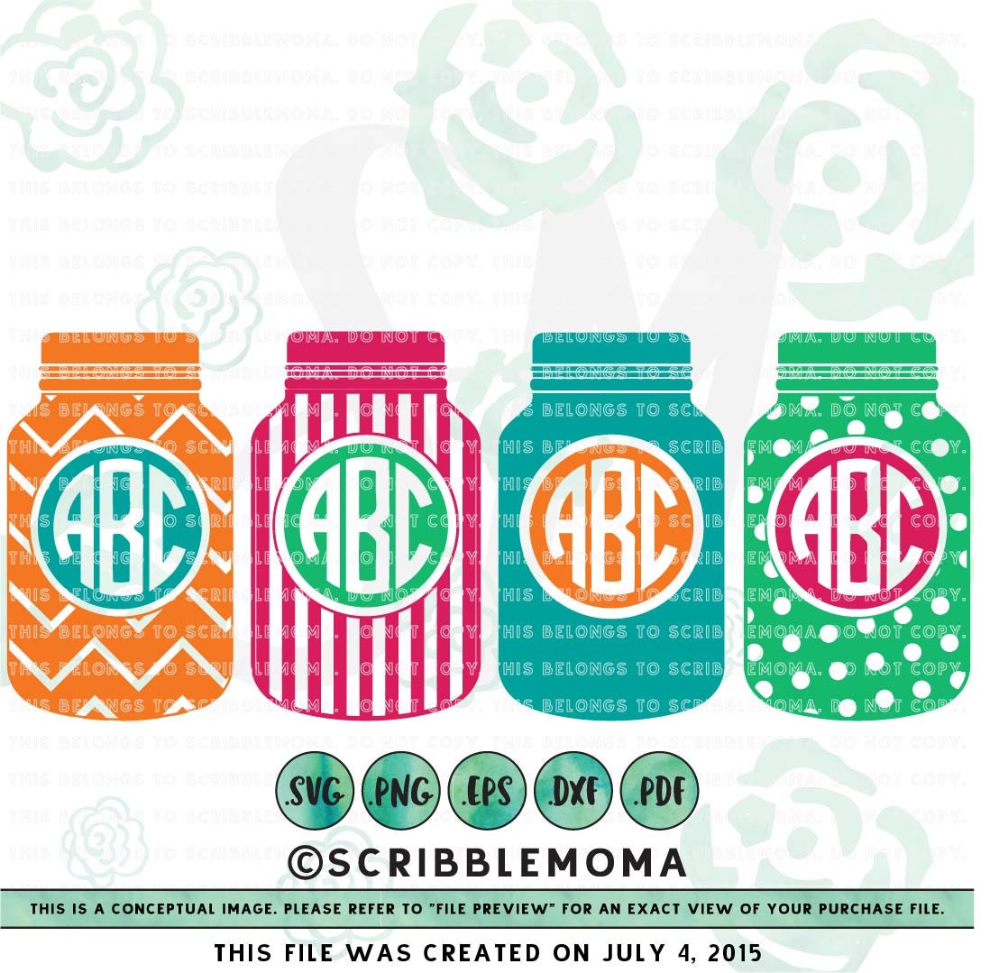 Download Mason Jar svg Mason Jar Monogram svg for Cricut Monogram svg