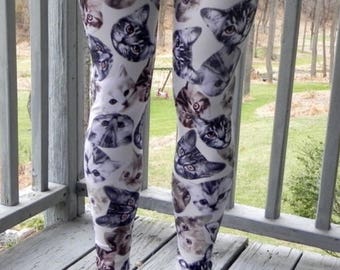 Misses Kitty Cat Spandex Leggings or Capri
