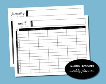 Weekly Planner - 12 Month
