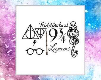 Temporary Tattoo Dark Mark Tattoo Harry Potter Voldemort Tattoo Death Eaters tattoo fantasy arm tattoo Lumos Glasses Lightning bolt