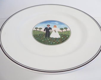 Vintage Villeroy & Boch Wedding Naif Small Cake Dessert Stand -