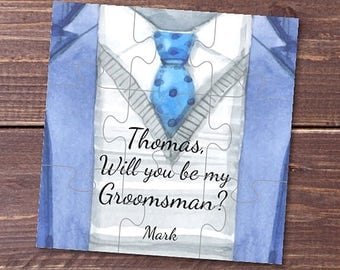 Will you be my Groomsman gift Be my Best man card Groomsman proposal Junior Groomsman Will you be my Ring Bearer gift puzzle Groomsmen card