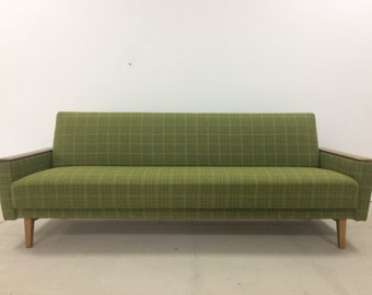 Midcentury vintage green sofa bed