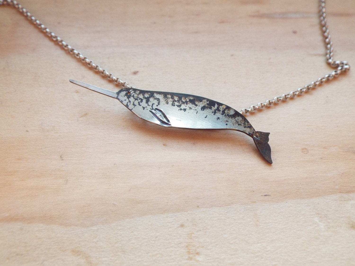 Sterling Silver Narwhal Necklace