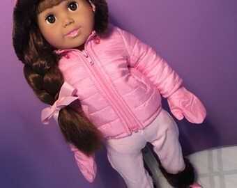 SALE Fits 18" American Girl doll clothes snow suit 4 pc jacket coat ski suit FREE SHIP