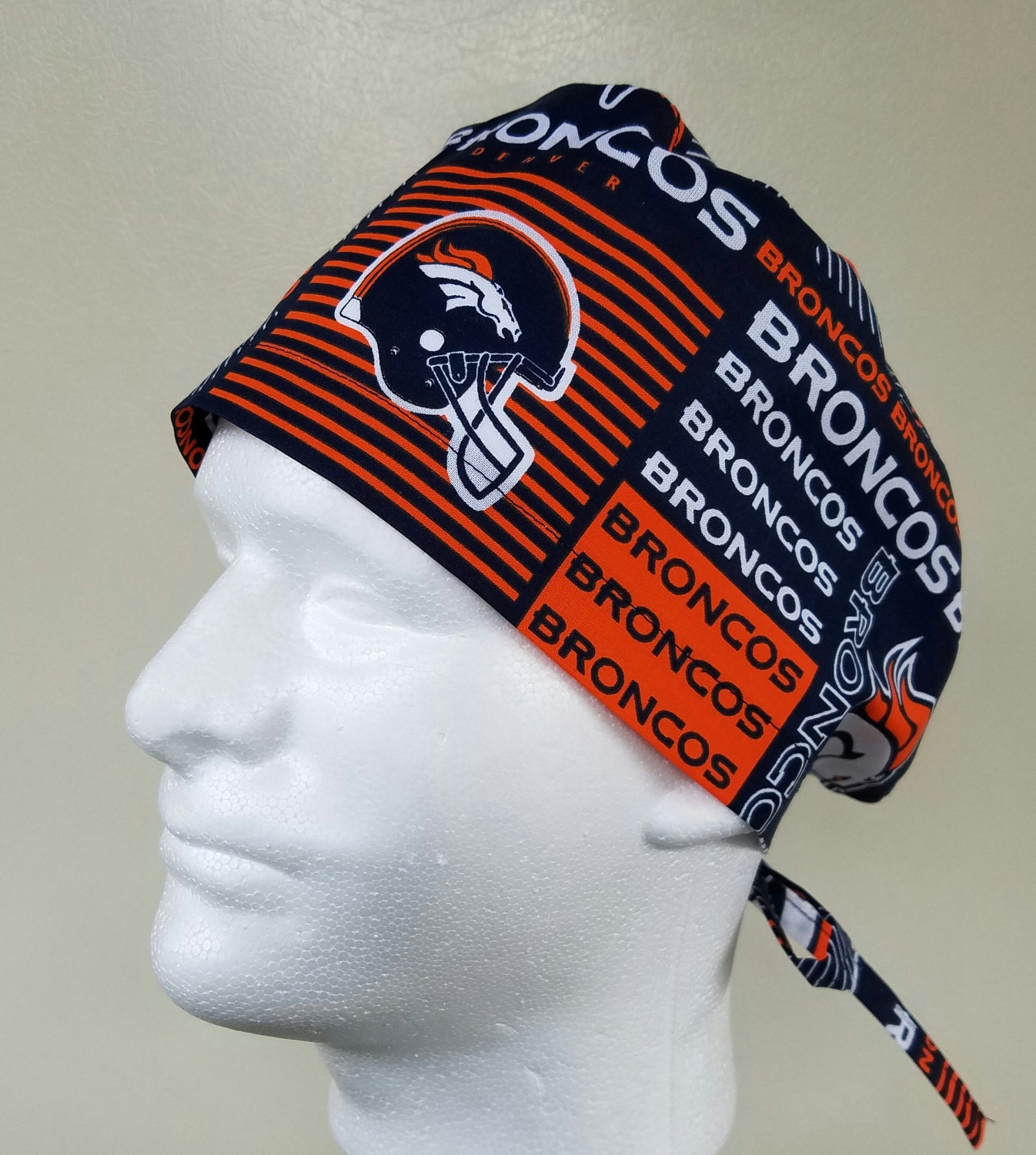 Mens surgical tie back scrub hat, scrub cap, scull cap, Dr. Scrub hat, men surgical hat, Denver