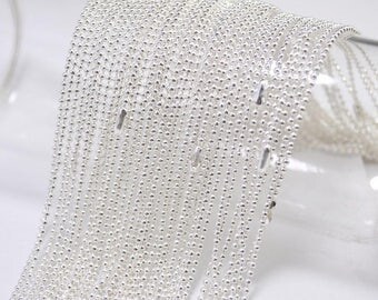 50pcs Silver Ball Chain Necklace with connectors,27.5" long ball chain,1.5mm Ball Chains,bulk necklace chain,jewelry DIY,wholesale