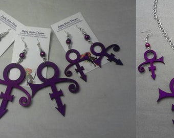 Prince, Prince Symbol Earrings, The Artist, Prince Earrings, Prince Symbol, Purple Rain Prince Symbol Necklace, Prince Choker