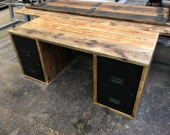 Chic Reclaimed Wood Office Desk reclaimed wood reception desk with office desk countertop office desk welcome center help desk slab counter Industrial Chic Reclaimed Custom Office Desk With Double Twin Drawers Filing Cabinet Bar Cafe Chic Reclaimed Wood Office Desk love love love this reclaimed wood desk with hairpin legs Industrial Chic Reclaimed Custom Office Desk With Double Twin Drawers Filing Cabinet Bar Cafe