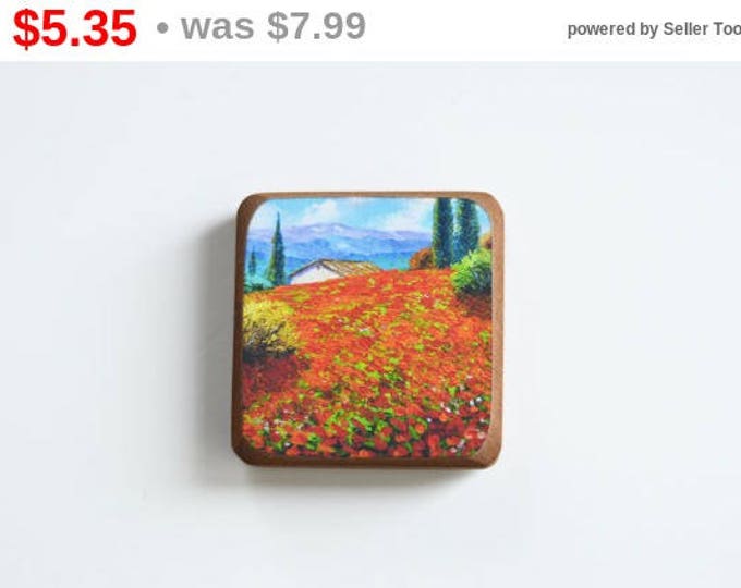 Shabby Chic // Wooden magnet in the technique of decoupage rustic, vintage // ECO // French impressionism // Cottage, flowers, retro