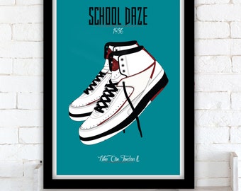 School Daze - Nike Air JordanII poster- Spike Lee - 1986