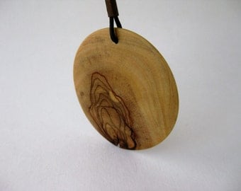 Olive wood pendant / wooden necklace / handmade necklace / wooden jewelry / gift for her