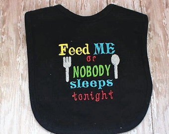 Baby Bib Embroidery Pattern - Baby Embroidery Design - Funny Embroidery Files - Instant Download