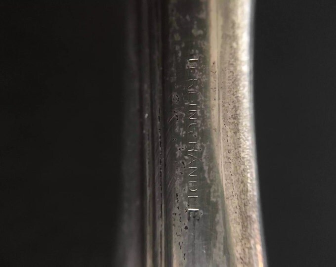 Storewide 25% Off SALE Vintage Buckingham 1910 Gorham Sterling Silver French Blade Carving Knife & Meat Fork Set Featuring Timeless Inscribe