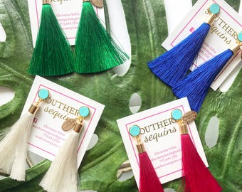 Kate Drop Tassel Earrings