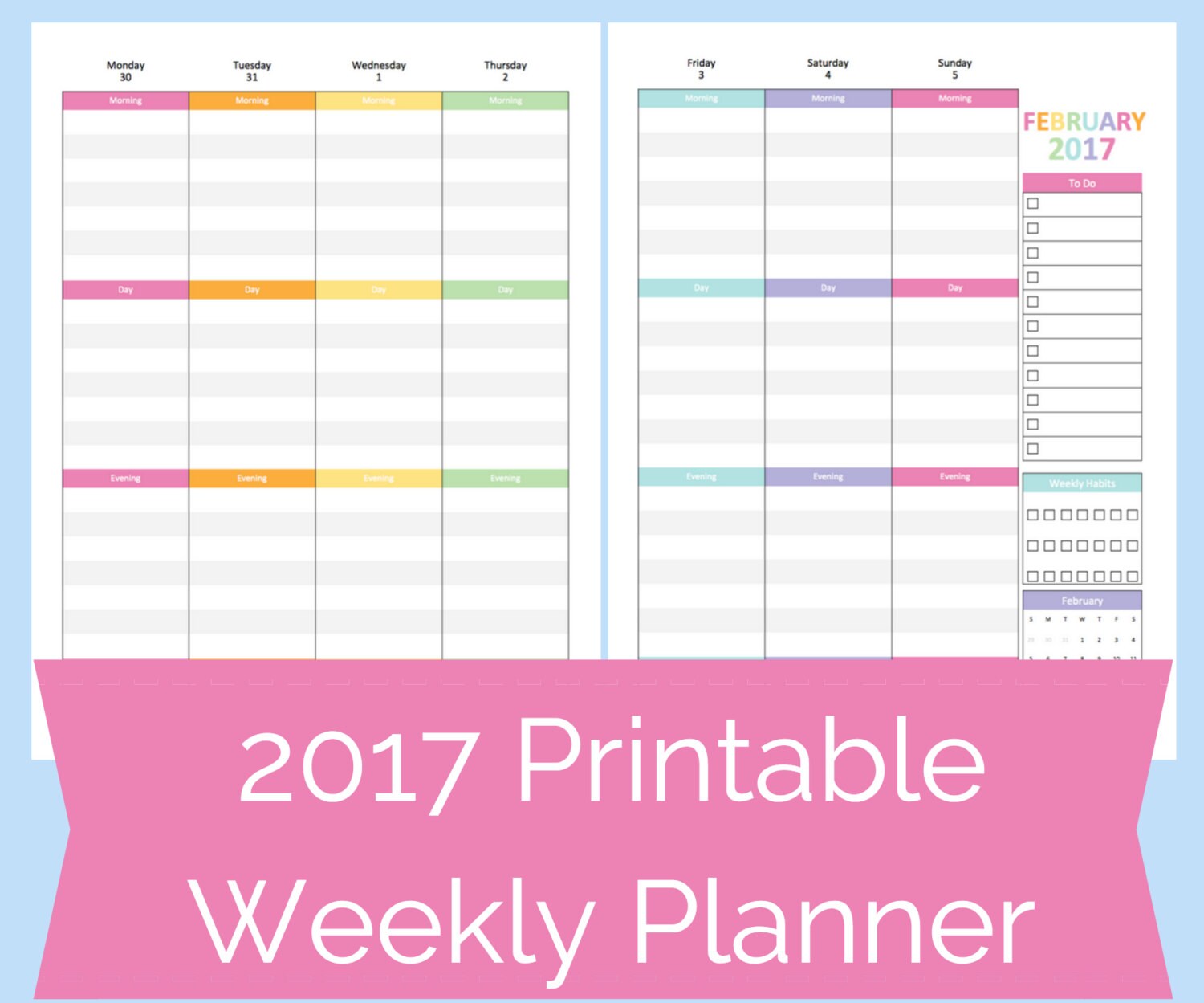 2017 calendar planner