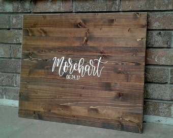 SALE!!! Alternative Guest Book // Wood Guest Board // Wedding Sign In // Custom Name and Date Sign