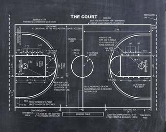 Basketball Coach Gift - Basketball Decor - Basketball Poster - Basketball Blueprint - Basketball Patent Print - Basketball Wall Art Gift