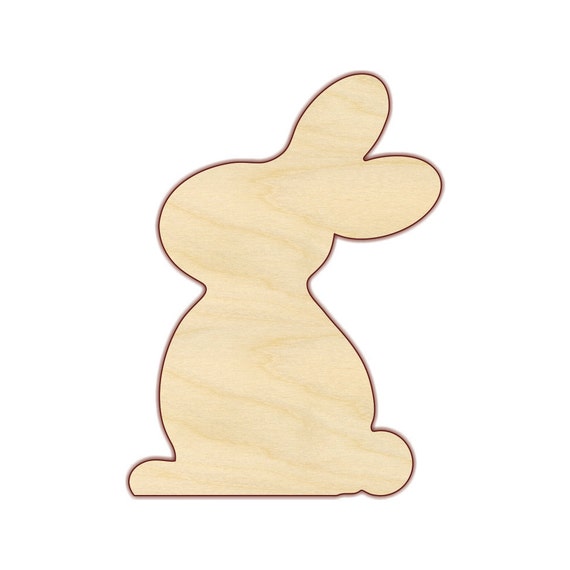 Bunny Shape Unfinished wood Wood Craft Shapes 170135