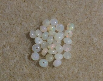 Small white opals, white Ethiopian Opals, Welo Opal beads, Ethiopian Welo opals, natural Opal beads, real opal