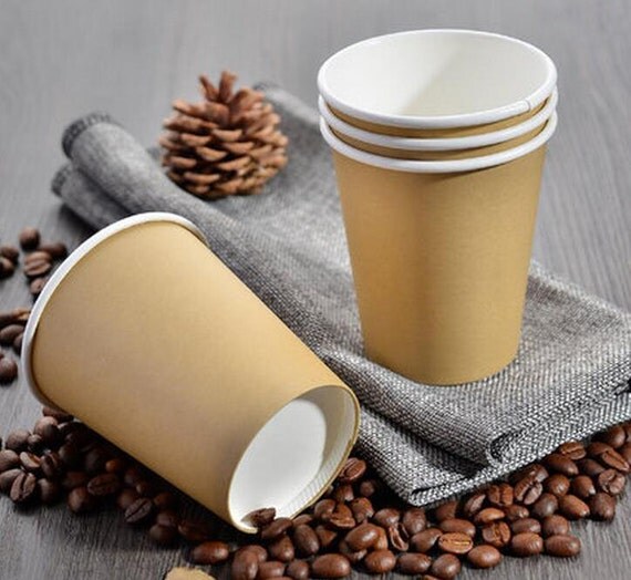50 x 8oz/12oz/16oz Party CupsKraft Paper Cups Brown Paper
