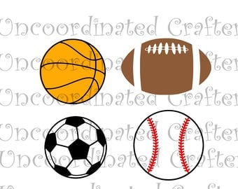 ball set svg// baseball svg// basketball svg// football svg// balls svg// silhouette file// cricut file