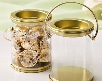 Paint Can Style Gold Wedding Favor Holders (Pack of 10) Favor Containers