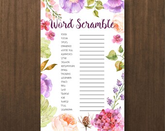 Printable Retro Housewife themed Tupperware Party Games Word