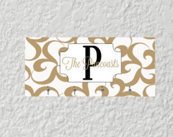 Key Hook, Personalized Key Holder, Wall Mount Key Hanger, Custom Key Hook, Monogram Key Holder, Housewarming Gift, Personalized Wedding Gift
