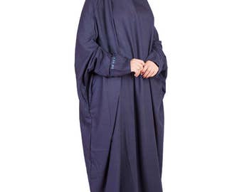 Navy Blue One Piece Prayer Dress, Musim Prayer Dress