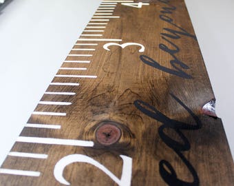 Wood Growth Chart Ruler - Loved Beyond Measure - Home Decor