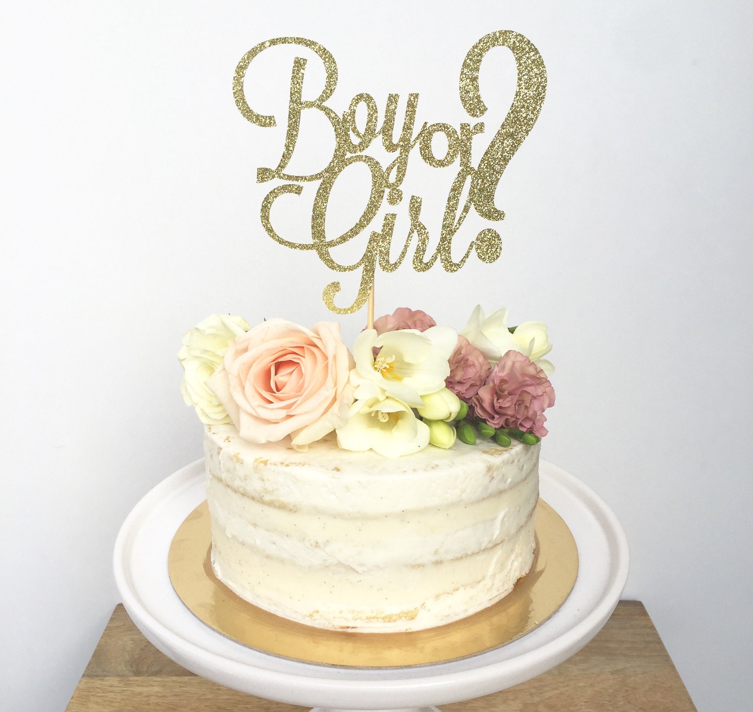 Baby Shower Cake Toppers Boy or Girl Cake Topper Gender Reveal