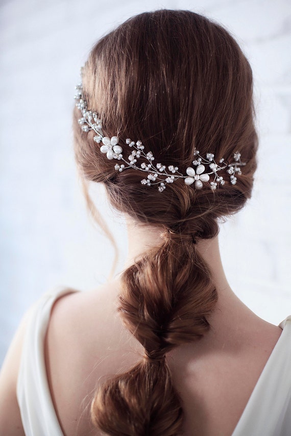 Wedding Headband, Bridal Headband, Pearl Headband, Bridal Crown, Wedding Hair Vine, Wedding Headpiece, Wedding Tiara, Bridal Hairpiece