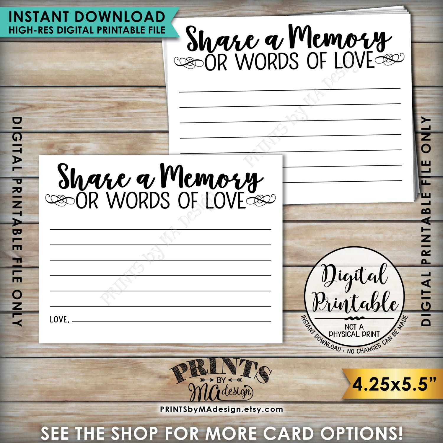 cards for memory note