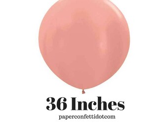 36" Rose Gold Balloon | Rose Gold Decorations | Rose Gold Wedding | Rose Gold Decor | Giant Balloon | Rose Gold Balloon | Baby Shower Decor