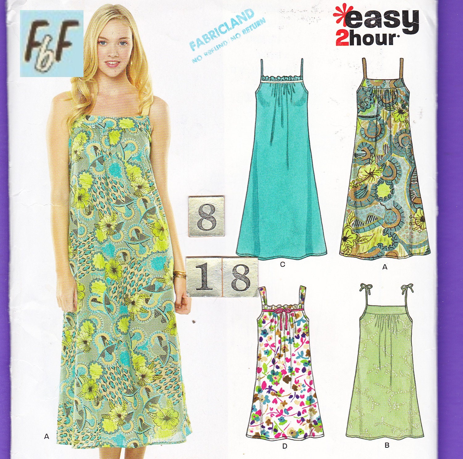 Loose gathered Yoke Summer Dress Sewing Pattern/ New Look 6778 Womens ...