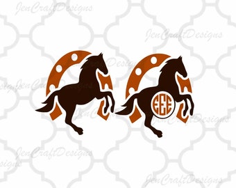 Horse Monogram Svg Cuttable Design SVG, Eps, Dxf Png Cut files for Cricut DS, Silhouette Instant download