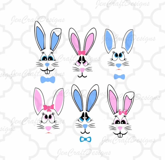 Download Bunny Face Svg Easter Bunny SVG lady & man face SVG Rabbit Svg