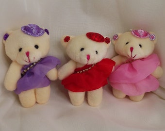 Handmade Miniature Bears. Christmas Ornaments. Bear Pendants, Ornaments. Bear Key Chains. Women's Key Chains. Dressed Bears. Bear Brooch