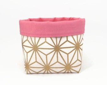 Storage basket, Gold, Storage bin, Fabric basket, Bathroom storage, House warming gift, Home organise, Gold storage basket, Nursery storage