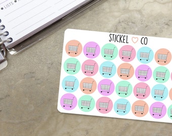 28 punti di negozio di cibo - Planner adesivi, perfetto per Erin Condren e altri progettisti di vita