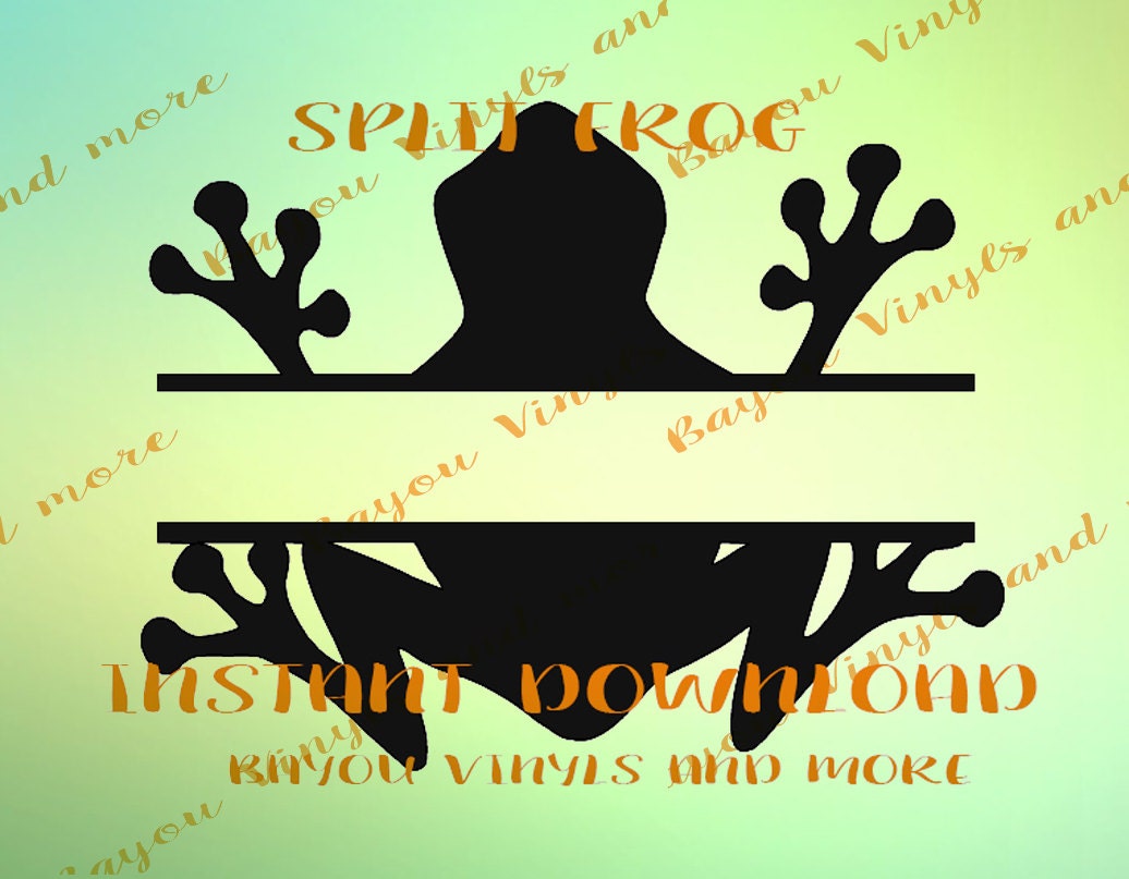 Split frog svg Frog svg Split frog png Instant download