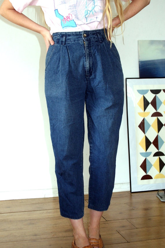 80s Vintage Dockers High Waisted Pleated Jeans Mom Jeans