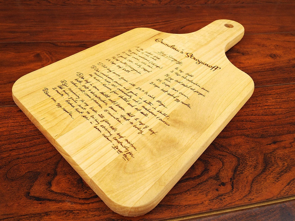 Personalized Recipe Board Recipe Cutting Board Family