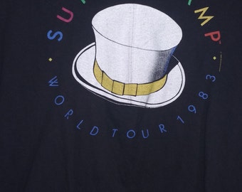 Rare! Supertramp Concert T Shirt! Authentic Vintage 1983! Supertramp ~ World Tour 1983 W/ Intinerary on Back! Never Worn! Like New!
