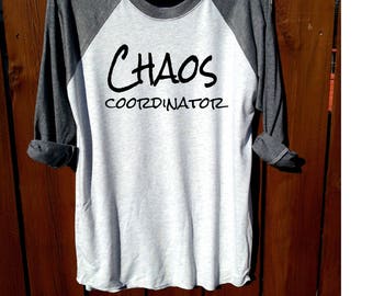 women shirt,women clothing,fashion shirt, unisex shirt,heather grey/heather white, workout shirt, women tee, chaos coordinator