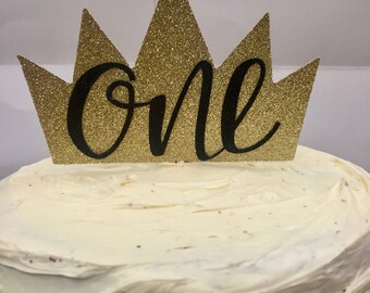 CROWN CAKE TOPPER - Royal Birthday Cake Topper - Cake Topper - Custom Cake Topper